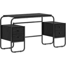 Γραφείο VidaXL με Αποθηκευτικό Χώρο 145x50x75 cm - Μαύρη Δρυς
