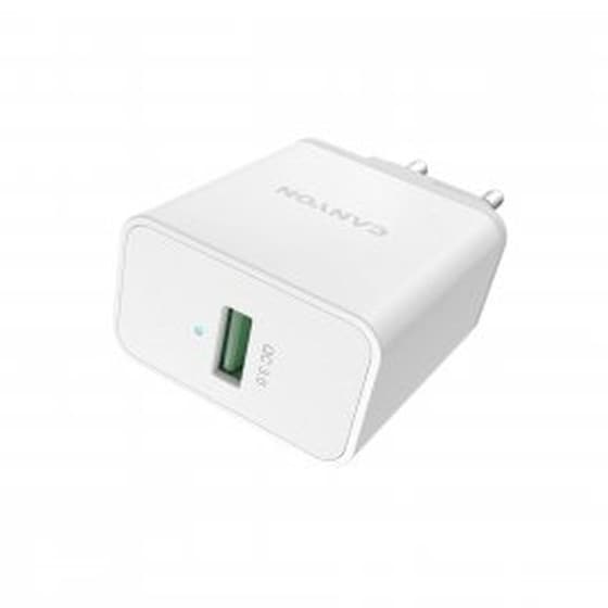 Φορτιστής Πρίζας Canyon Quick Charge 3.0 H-24W - Λευκό image 0