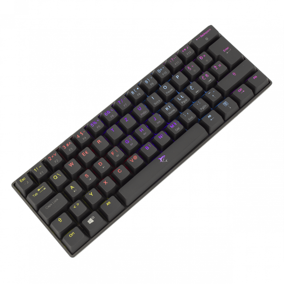 White Shark Shinobi Gaming Μηχανικό Ενσύρματο Πληκτρολόγιο 60% με Outemu Red διακόπτες και RGB φωτισμό (US) Μαύρο image 1