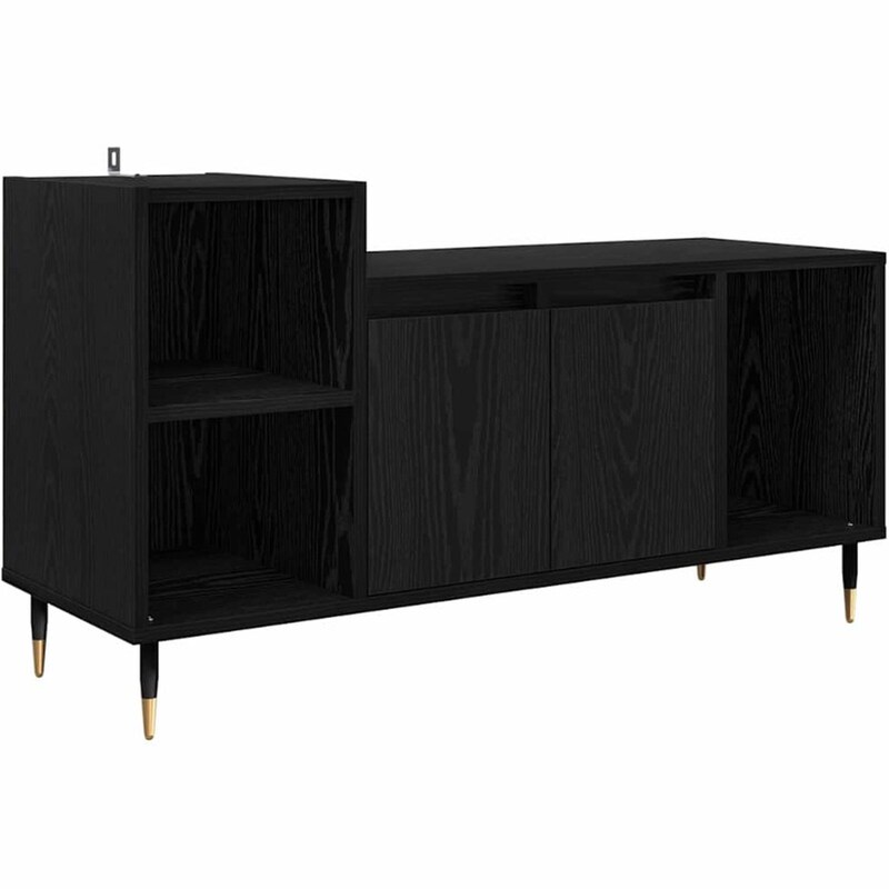 Έπιπλο Τηλεόρασης VidaXL 100 x 35 x 55 cm - Μαύρη Οξιά