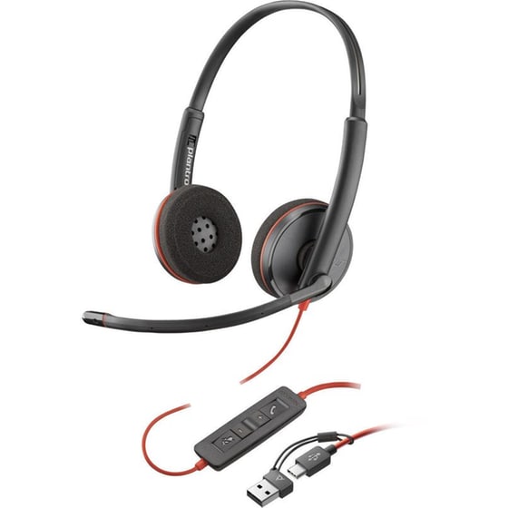 Ενσύρματα Ακουστικά με Μικρόφωνο Poly Blackwire 3200 Series - Μαύρο image 0