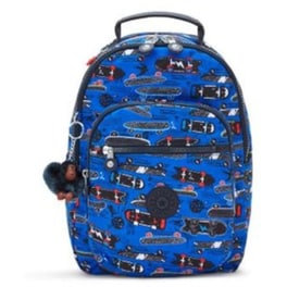 Τσάντα Πλάτης Kipling Seoul New Scate Prt S 2 Θηκών Ροζ