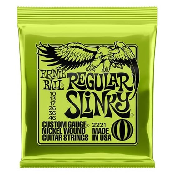 Σετ 6 Χορδές Ηλεκτρικής Κιθάρας Ernie Ball Regular Slinky 010-046 image 1