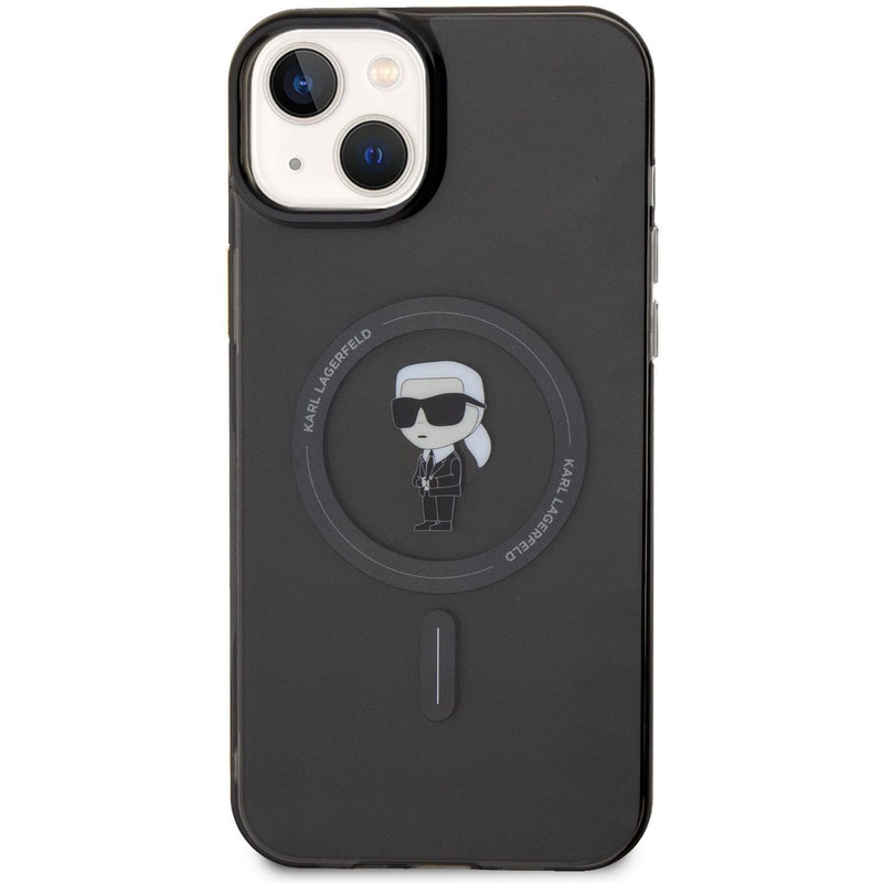 KARL LAGERFELD Θήκη Apple iPhone 15 Plus - Karl Lagerfeld MagSafe Ringstand Case IML Ikonik - Black