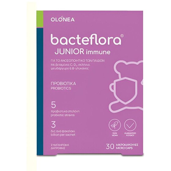 Προβιοτικό OLONEA Bacteflora Junior Immune - 30 Κάψουλες image 0
