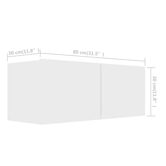 Έπιπλα Τηλεόρασης VidaXL από Μοριοσανίδα 4 τμχ 80x30x30cm - Λευκό image 6