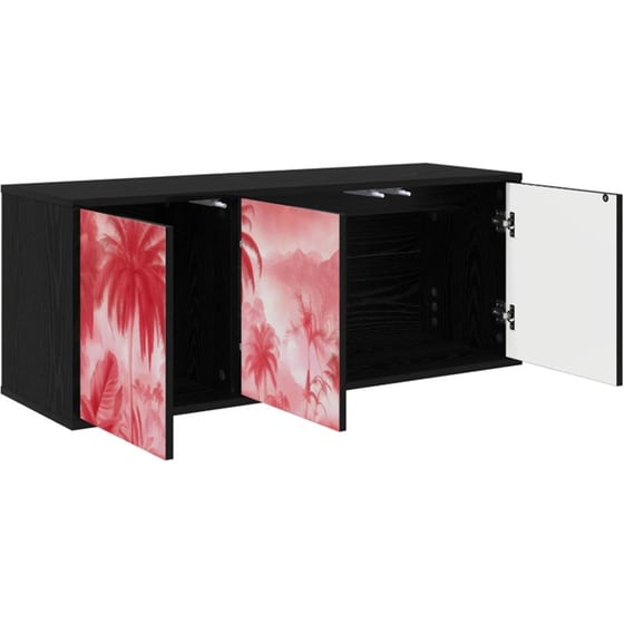 Έπιπλο Τηλεόρασης VidaXL AACHEN Επιτοίχιο 102 x 33 x 40 cm - Μαύρη Δρυς image 2