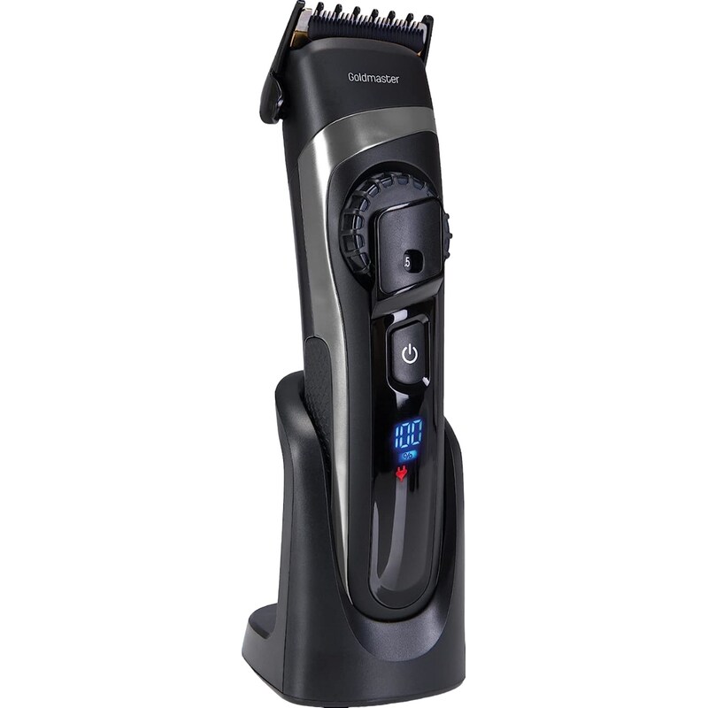 GOLDMASTER Κουρευτική Μηχανή GOLDMASTER GM-8121 με 4 Χτενάκια Επαναφορτιζόμενη