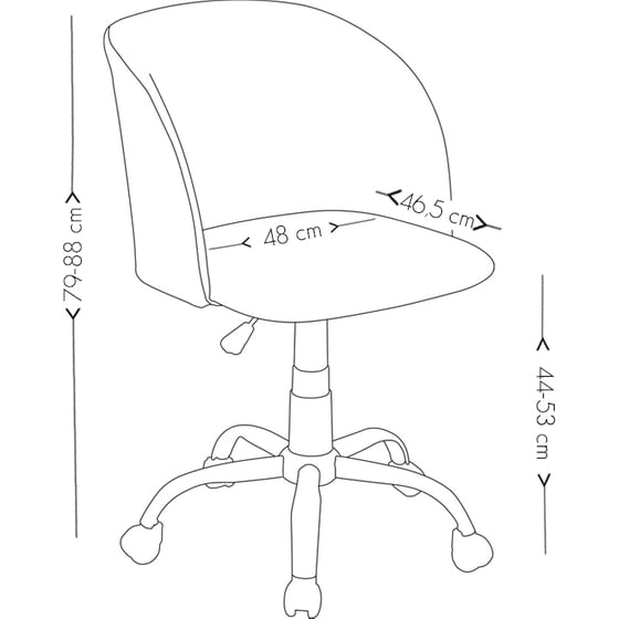 Καρέκλα Γραφείου Liberta Rondo από Ύφασμα - Μπλε image 5