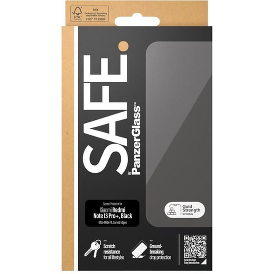 Προστατευτικό οθόνης Xiaomi Redmi Note 13 Pro+ - PanzerGlass Safe Screen Protector Ultra-Wide Fit 9H image 2