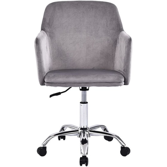 Καρέκλα Γραφείου Εργασίας Xever Pakoworld από Βελούδο - Γκρι image 3