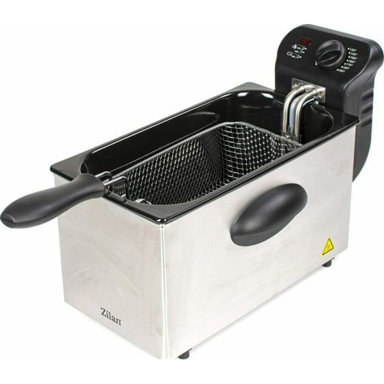 ZILAN ZLN1819 με Καπάκι 1500 W 3 L Ασημί Φριτέζα Λαδιού image 3