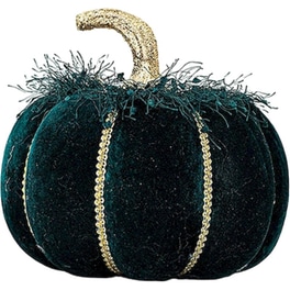 Διακοσμητική Κολοκύθα Eurolamp Green Velvet 600-45565  από Ύφασμα Φ20x16 cm - Πράσινο
