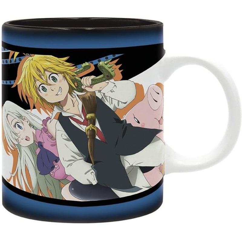 ABYSTYLE Κούπα Abystyle The Seven Deadly Sins Meliodas, Elizabeth and Hawk Κεραμική 320 ml - Πολύχρωμη