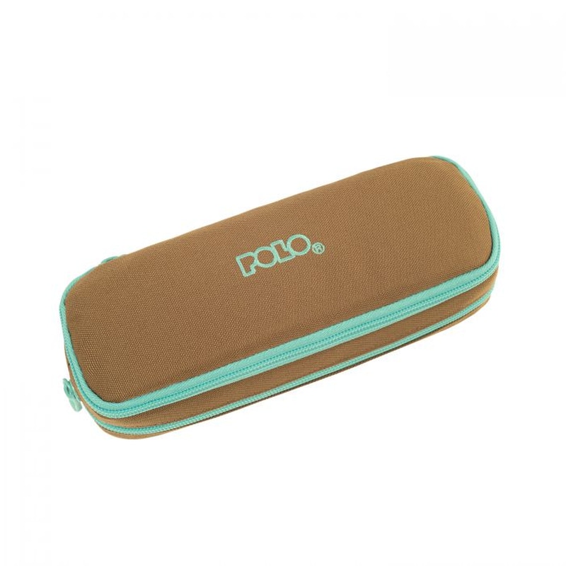 POLO Κασετίνα Οβάλ Polo Duo Box Καφέ/Γαλάζιο