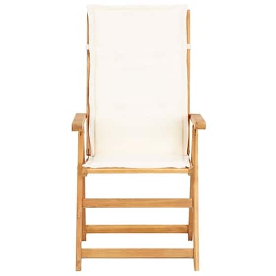 Καρέκλες Κήπου Vidaxl Ανακλινόμενες από Μασίφ Ξύλο Ακακίας 2 Τεμ. 57x59x111cm - Καφέ image 2