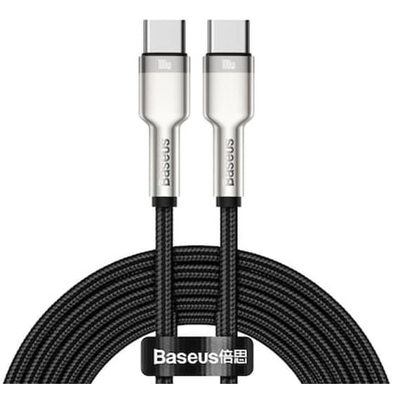 Καλώδιο δεδομένων Baseus Catjk-d01 Usb-C 5A 100W 2m - Μπεζ image 0