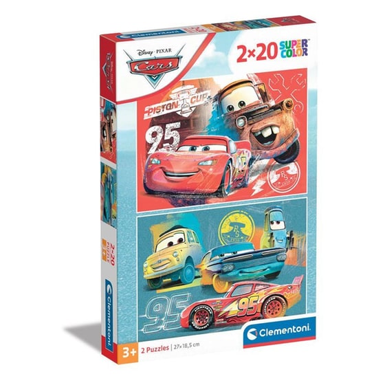 Παιδικό Παζλ Clementoni Super Color Disney Cars (2x20 Κομμάτια) image 0