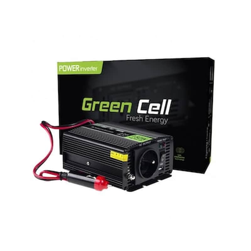 GREEN CELL Μετατροπέας - Inverter Ισχύος Αυτοκινήτου 12 V Σε 230 V 150 300 W Green Cell Inv06