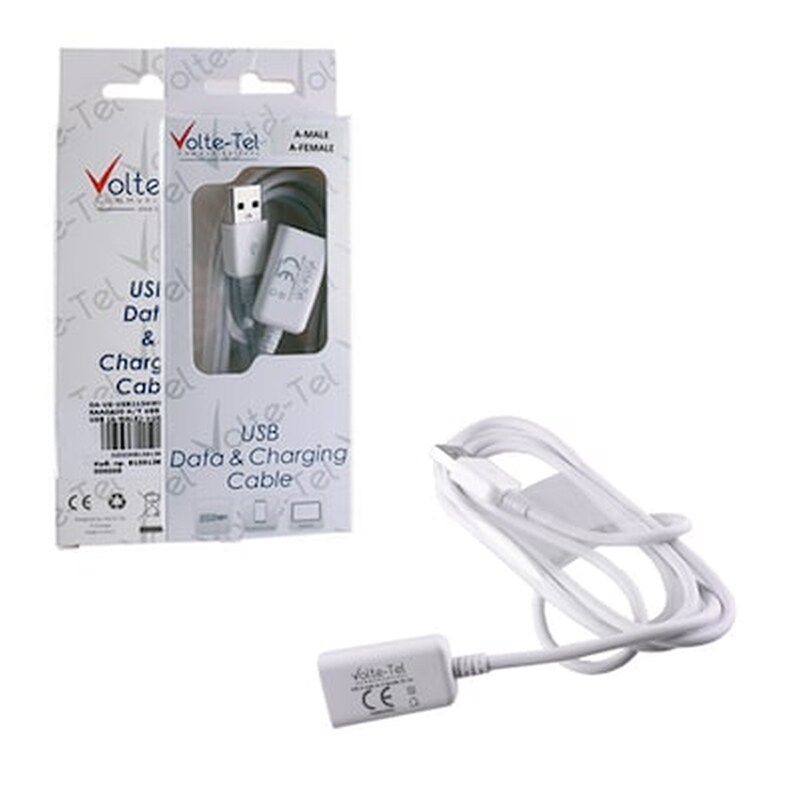 Καλώδιο Volte-tel USB-A Male σε USB-A Female – 1.5m