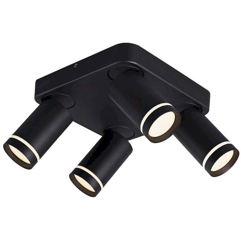 ACA DECOR Σποτ Πολύφωτο Aca Divino Ra3634cbk από Αλουμίνιο - Μαύρο