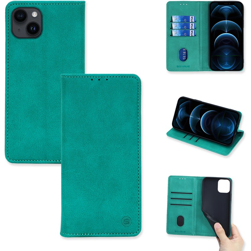 Θήκη Apple iPhone 14 - Sonique Vintage Magnet Book - Βεραμάν