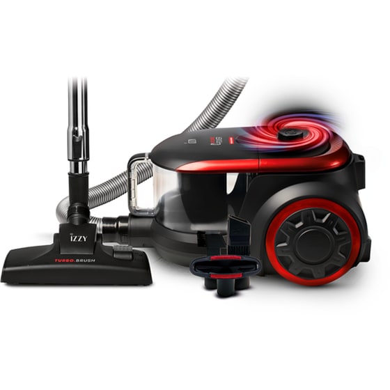 IZZY IZ-4103 Cyclonic Power με Κάδο 3 L Μαύρη Ηλεκτρική Σκούπα image 1