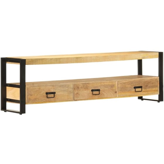 Έπιπλο Τηλεόρασης VidaXL από Ξύλο 150x30x45cm - Kαφέ/Μαύρο image 0