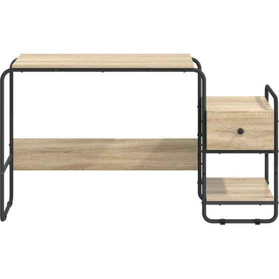 Γραφείο VidaXL με Αποθηκευτικό Χώρο 131,5x50x75,5 cm - Sonoma Δρυς image 3