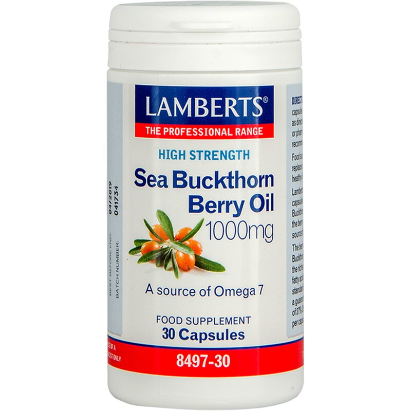 Ειδικό Συμπλήρωμα Διατροφής Lamberts Sea Buckthorn Berry Oil 1000mg - 30 κάψουλες