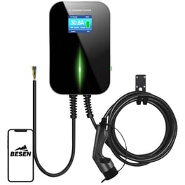 Επιτοίχιος Σταθμός Φόρτισης Besen BSQ20 22kW Type 2 App - Ασημί