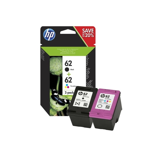 HP 62 Πολλαπλό / Μαύρο Πακέτο 2 Μελανιών Εκτυπωτή N9J71AE image 1