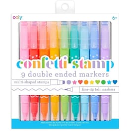 Μαρκαδόροι Dual Tip Ooly με Σφραγιδάκι Confetti (9 Τεμάχια)