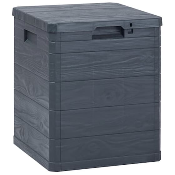 Μπαούλο Αποθήκευσης Κήπου VidaXL Πλαστικό 90 lt. 42.5x44x50 cm - Ανθρακί image 0