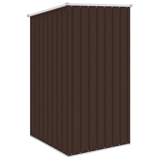 Vidaxl Αποθήκη Κήπου Καφέ 87 X 98 X 159 Εκ. Από Γαλβανισμένο Ατσάλι image 5