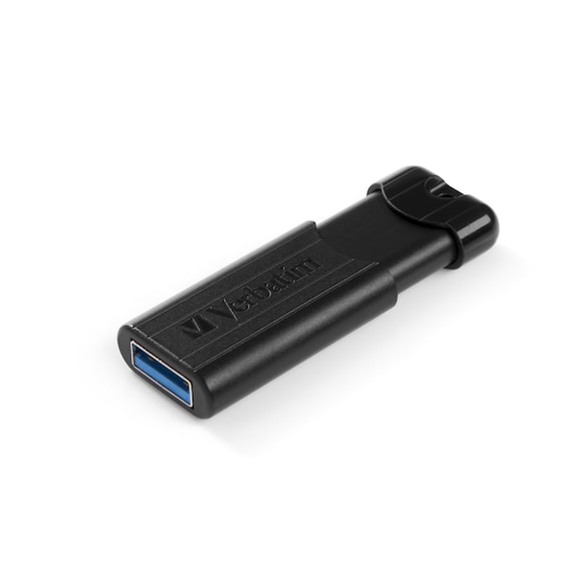 VERBATIM Verbatim PinStripe 64GB USB 3.0 Stick Μαύρο