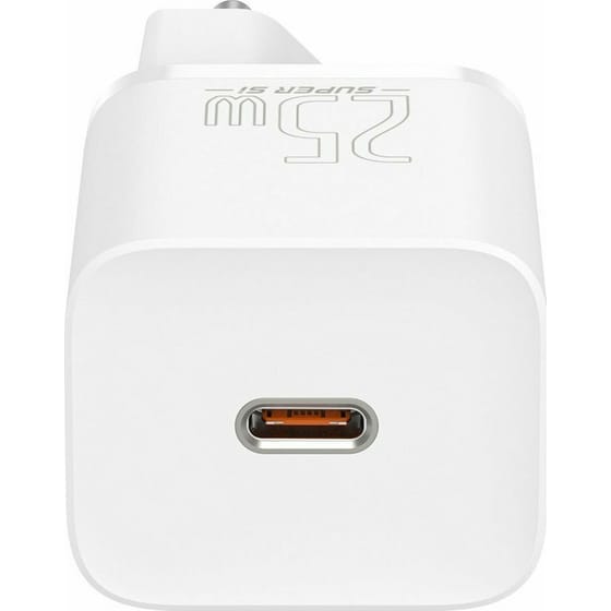 Καλώδιο δεδομένων Baseus Super Si Quick Charger Usb-C 25W with cable Usb-C 1m - White image 1