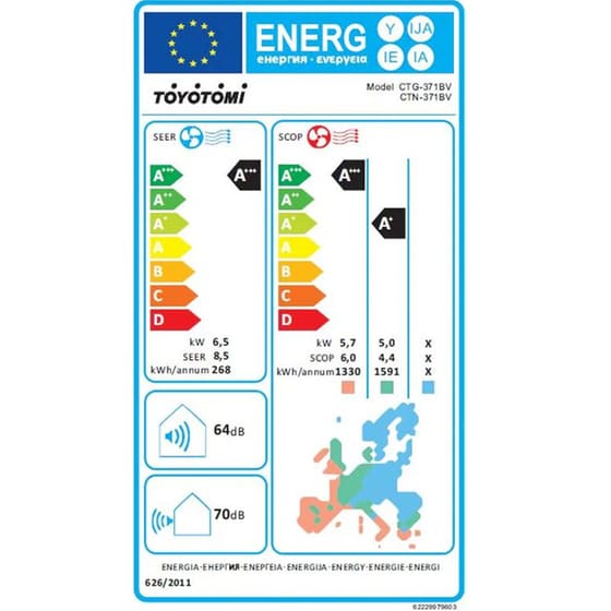 TOYOTOMI Erai Black Velvet CTN/CTG-371BV Κλιματιστικό Inverter 24.000 BTU A+++/A+++ με Ιονιστή και Wi-Fi image 10