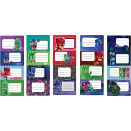 Αυτοκόλλητες Ετικέτες Διακάκης PJ Masks (5 Φύλλα - 100 Τεμάχια)