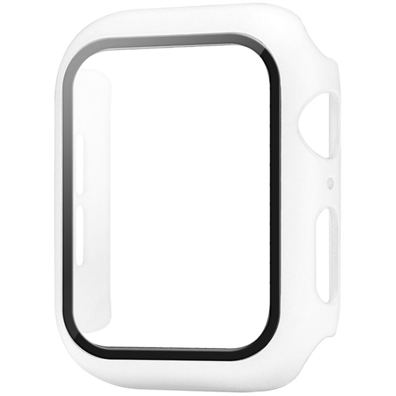 SONIQUE Θήκη Sonique Προστασία PC + Tempered Glass για Apple Watch 38mm - Λευκό