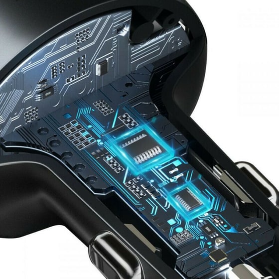 Fm Transmitter Αυτοκινήτου Baseus Charger Bluetooth Enjoy With Led Display Black (cclh-01) image 2