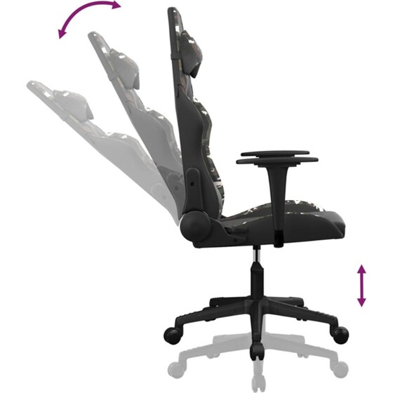 Καρέκλα Gaming VIDAXL 3143675 από Τεχνητό Δέρμα - Μαύρη image 4