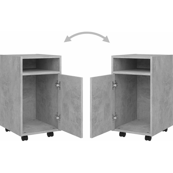 Ντουλάπι Γραφείου VidaXL από Μοριοσανίδα 33x38x60 cm - Γκρι Σκυροδέματος image 6