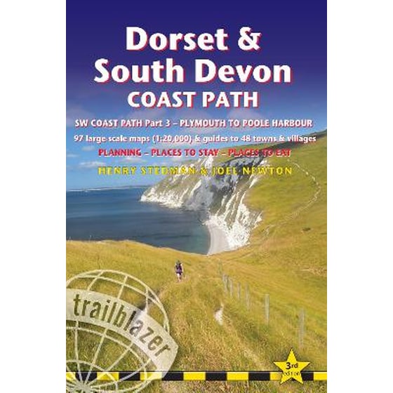 Dorset and South Devon Coast Path - guide and maps to 48 towns and villages with large-scale walking maps (1:20 000) image 0
