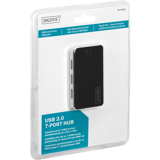 Digitus DA-70222 USB Hub 7-Port USB 2.0 συμβατό με USB-A image 6