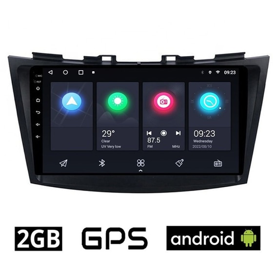 OEM Ηχοσύστημα Αυτοκινήτου Suzuki Swift (2011-2016) Οθόνη αφής 9" 16GB+2GB Μαύρο image 0