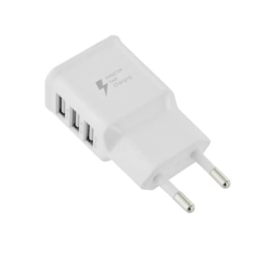 Φορτιστής Πρίζας Lamtech 3xUsb 2.1A - White image 1
