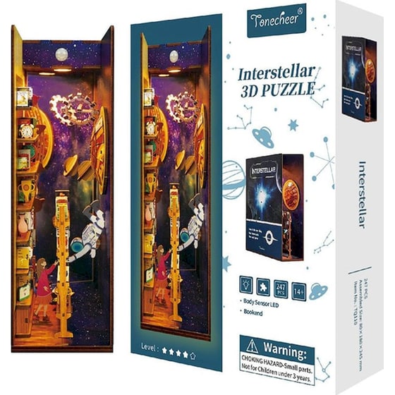 DIY 3D Puzzle Book Nook Kit Βιβλιοστάτης - Interstellar image 0