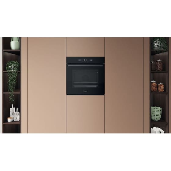 HOTPOINT HAOI5S8PM0BA 73 Lt Μαύρο Εντοιχιζόμενος Φούρνος Άνω Πάγκου image 1