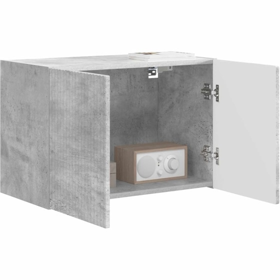 Επιτοίχιο Έπιπλο Τηλεόρασης VidaXL 59.5x31x40 cm - Γκρι Σκυροδέματος image 1